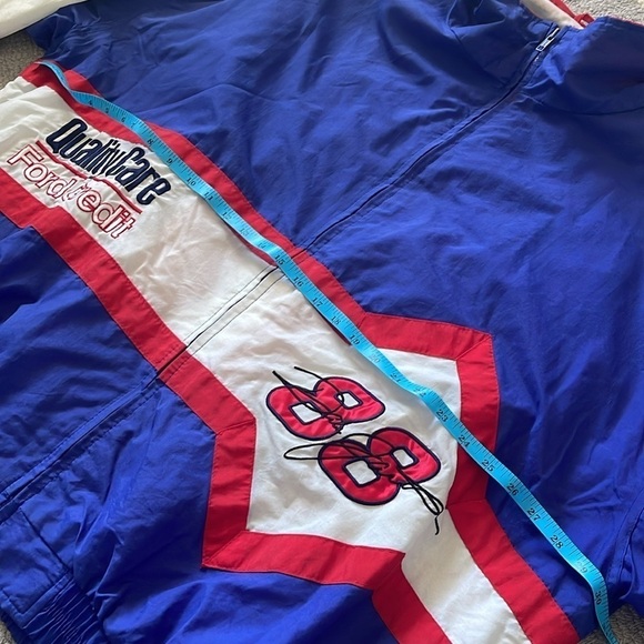 Vintage 90s Dale Jarrett Ford Quality Care 88 #88 1990 NASCAR racing jacket 3X - Picture 8 of 9